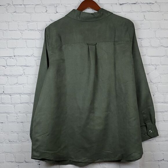 Woman Within Soft Suede Moleskin Shirt Sz 22/24 - Picture 11 of 14